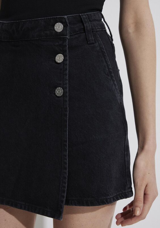 NOVELLA Kadın Gri Denim Şort - M1411215