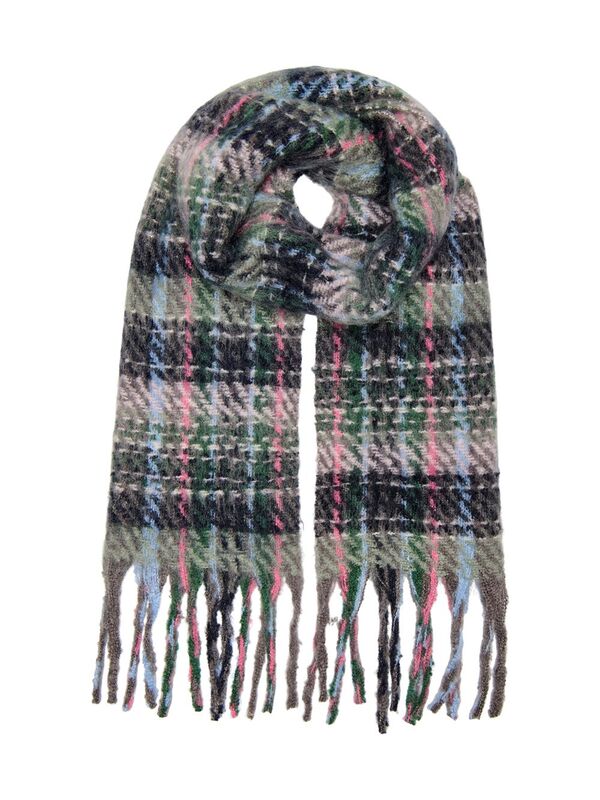 Only - ONLADRIANE LIFE CHECK SOFT SCARF CC Kadın Gri Atkı - 15350141
