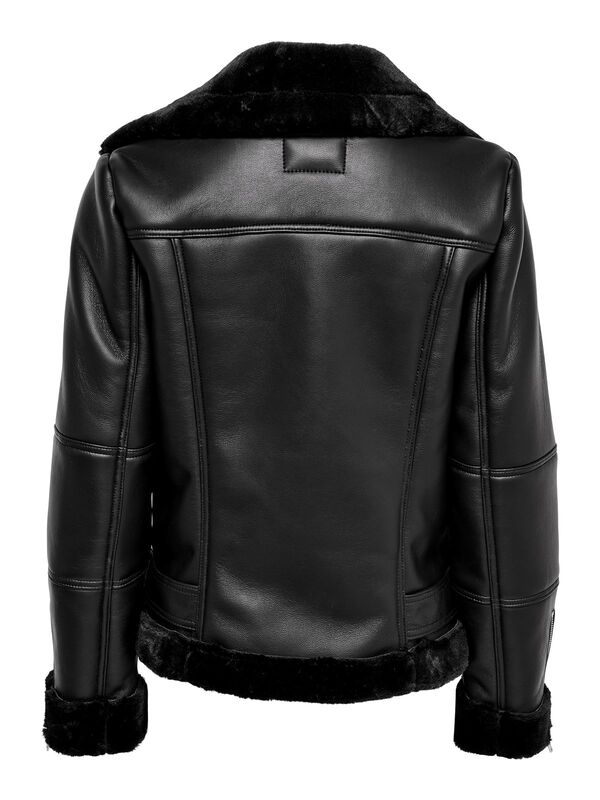 ONLAGNETE FAUX LEATHER BIKER JKT CS OTW Kadın Siyah Mont - 15260002
