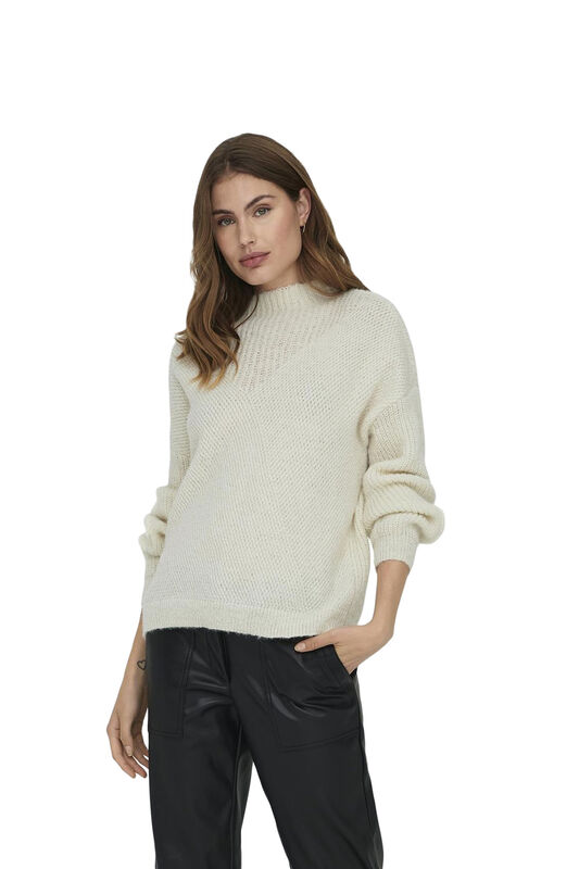 ONLALISA LIFE L/S STRUC HIGH NECK CC KNT Kadın Kahverengi Kazak - 15299282
