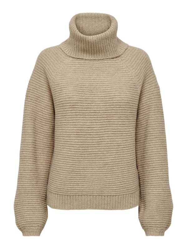 ONLALLIE LIFE LS COWLNECK CC KNT Kadın Bej Kazak - 15294486