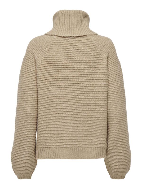 ONLALLIE LIFE LS COWLNECK CC KNT Kadın Bej Kazak - 15294486