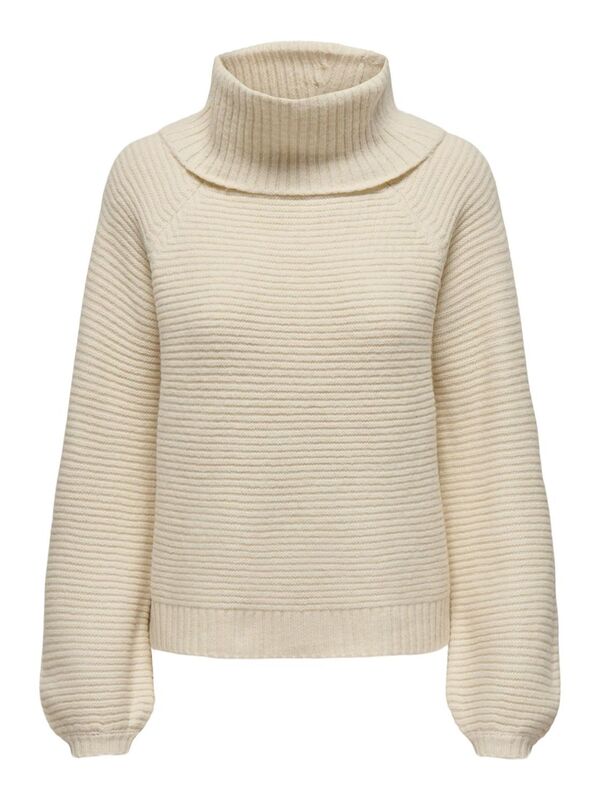 Only - ONLALLIE LIFE LS COWLNECK CC KNT Kadın Beyaz Kazak - 15294486
