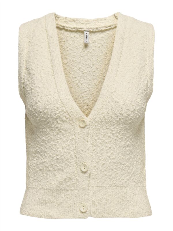 ONLALVILDA SL WAISTCOAT CC KNT Kadın Bej Kazak - O15339653