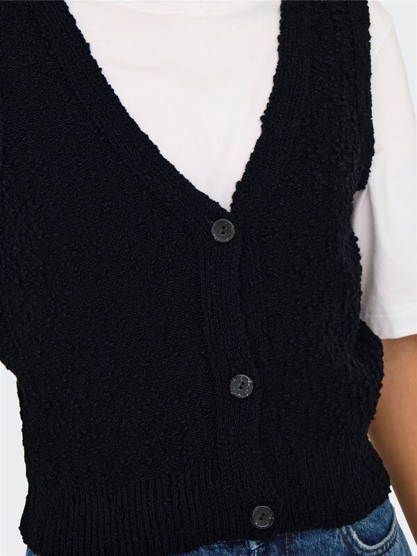 ONLALVILDA SL WAISTCOAT CC KNT Kadın Siyah Kazak - O15339653