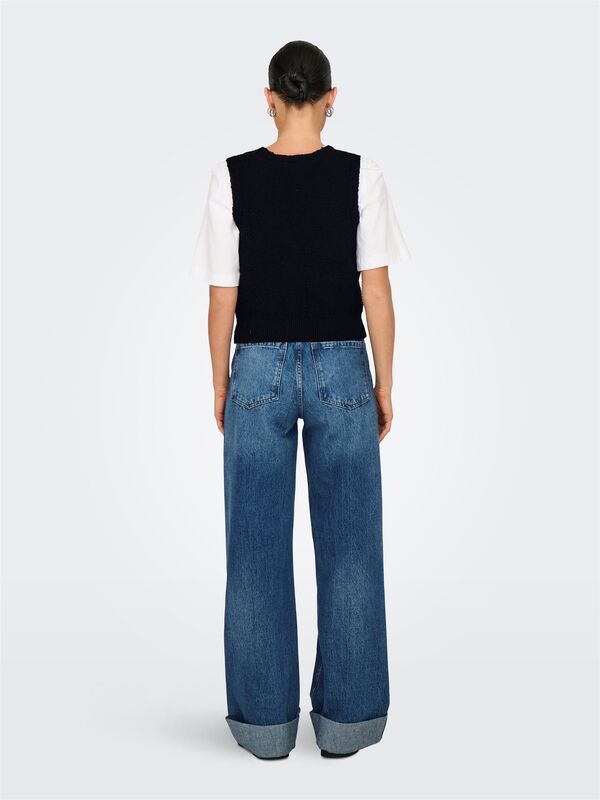 ONLALVILDA SL WAISTCOAT CC KNT Kadın Siyah Kazak - O15339653