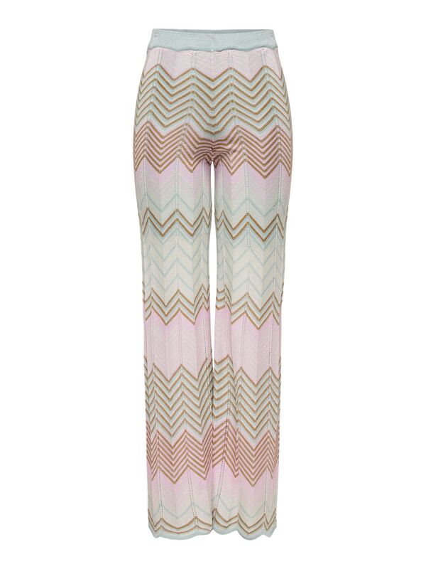 Only - ONLALVIRA LIFE MW GLITTER PANT KNT Kadın Gri Pantolon - 4787778