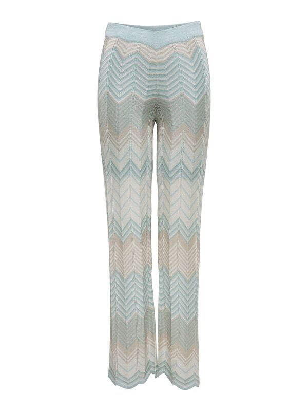 Only - ONLALVIRA LIFE MW GLITTER PANT KNT Kadın Gri Pantolon - 4787778