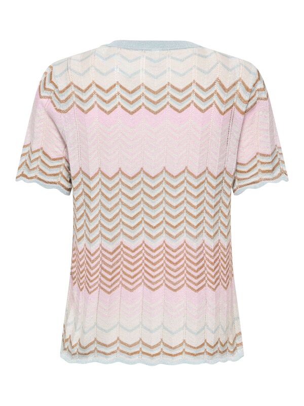 ONLALVIRA LIFE SS GLITTER O-NECK KNT Kadın Gri Kazak - 4794681