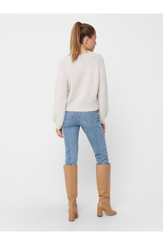 ONLALYSSA L/S LIFE CARDIGAN KNT Kadın Bej UK Gömlek - 15210790