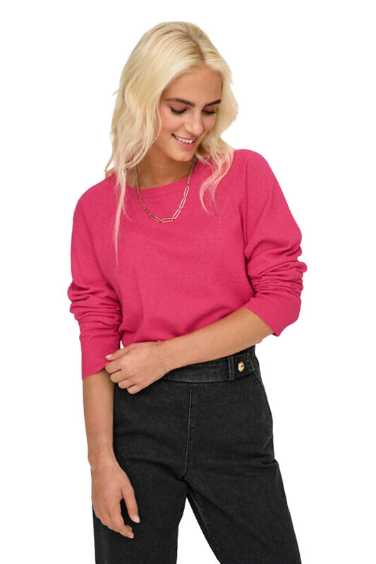 ONLAMA LIFE LS RAGLAN O-NECK CC KNT Kadın Pembe Kazak - 15334905