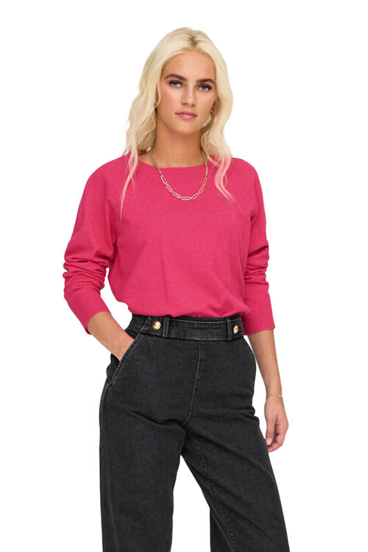 ONLAMA LIFE LS RAGLAN O-NECK CC KNT Kadın Pembe Kazak - 15334905