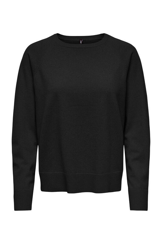 ONLAMA LIFE LS RAGLAN O-NECK CC KNT Kadın Siyah Kazak - 15334905