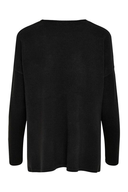 ONLAMALIA LS V-NECK CC KNT Kadın Siyah Kazak - 15219642