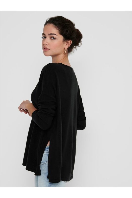 ONLAMALIA LS V-NECK CC KNT Kadın Siyah Kazak - 15219642