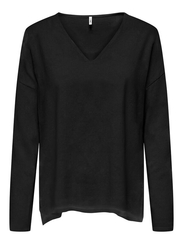 Only - ONLAMALIO LIFE LS V-NECK KNT Kadın Black Kazak - 15340735