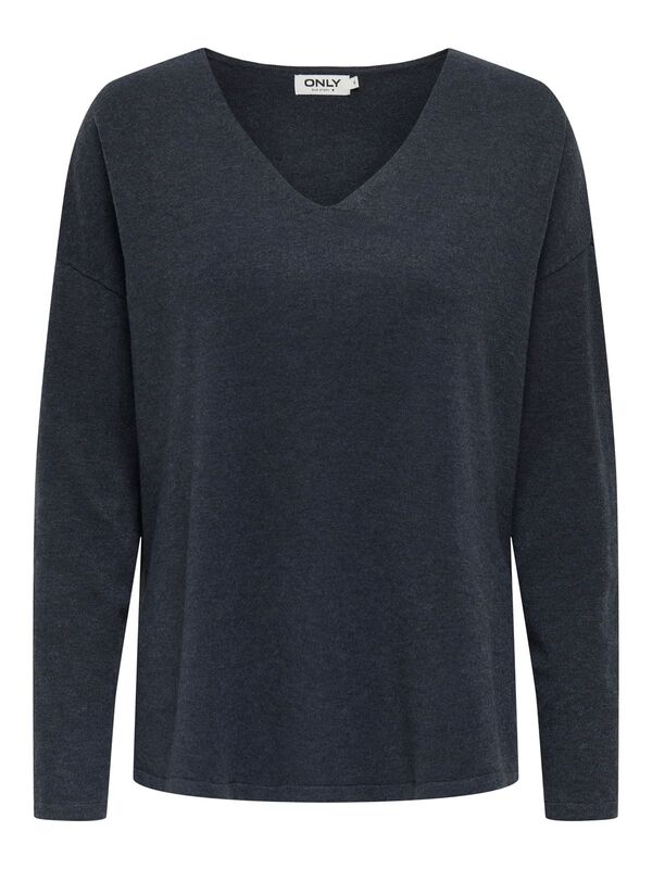 Only - ONLAMALIO LIFE LS V-NECK KNT Kadın Blue Kazak - 15340735