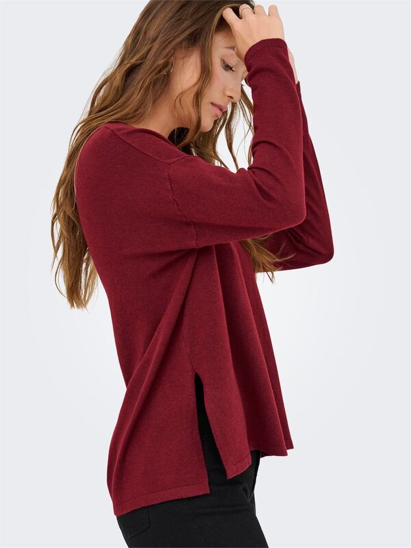 ONLAMALIO LIFE LS V-NECK KNT Kadın Violet Kazak - 15340735