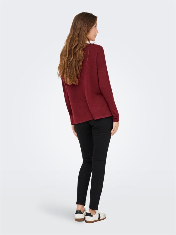 ONLAMALIO LIFE LS V-NECK KNT Kadın Violet Kazak - 15340735