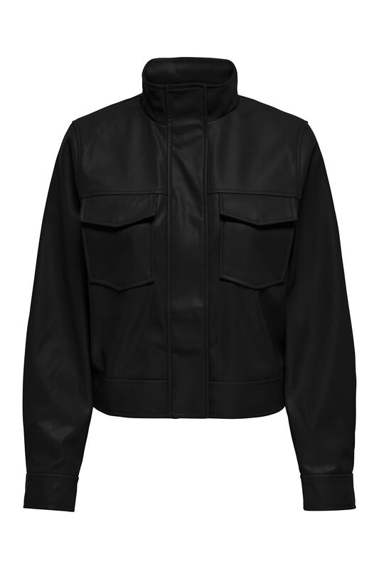 ONLAMBER FAUX LEATHER JACKET CC OTW Kadın Siyah Mont - 15322014
