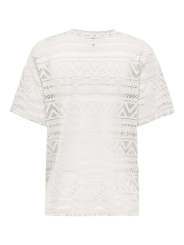 ONLANIRI S/S O-NECK TOP JRS Kadın Beyaz T-Shirt - 15350242