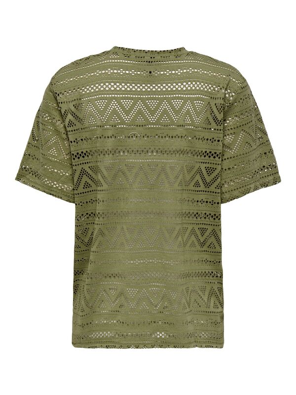 ONLANIRI S/S O-NECK TOP JRS Kadın Yeşil T-Shirt - 15350242