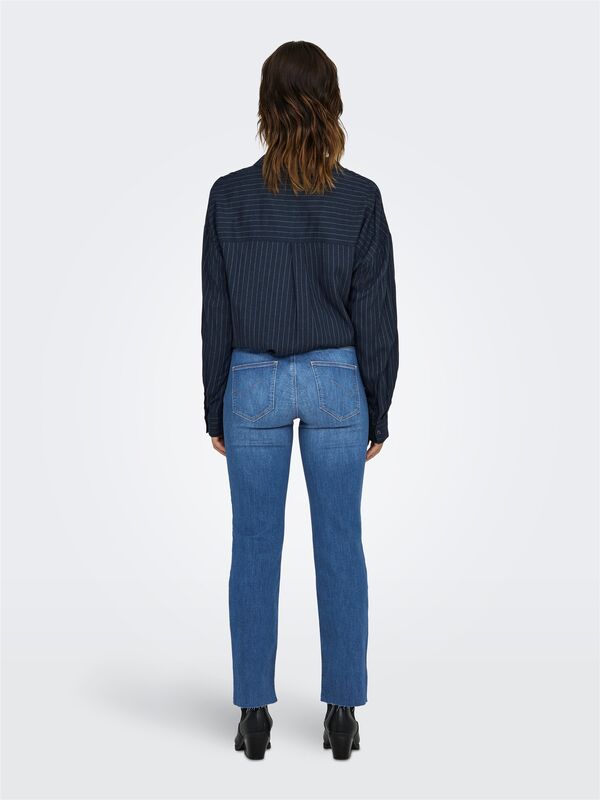 ONLANN-KENYA MW CR AK FLA DNM SOO618NOOS Kadın Mavi Denim Pantolon - 15340941