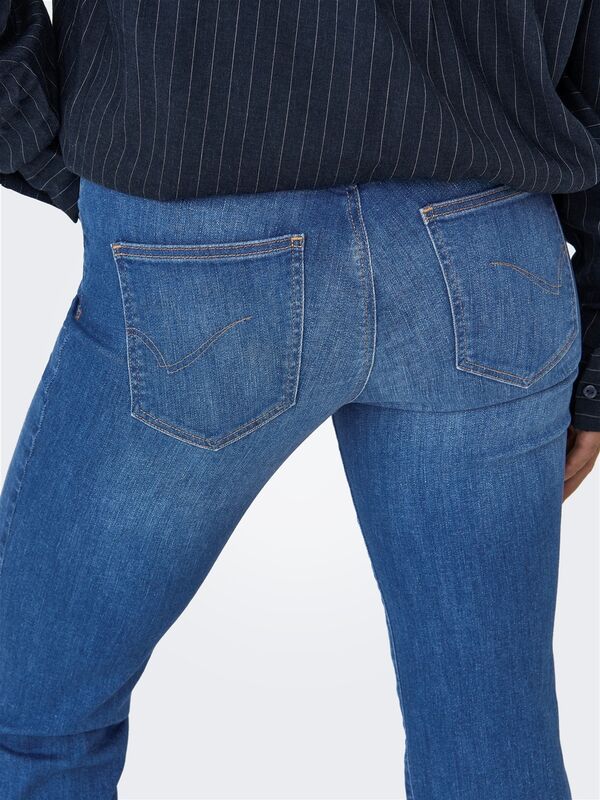 ONLANN-KENYA MW CR AK FLA DNM SOO618NOOS Kadın Mavi Denim Pantolon - 15340941