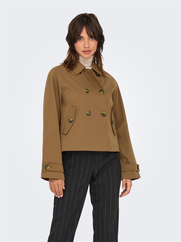ONLAPRIL LIFE SHORT TRENCHCOAT OTW NOOS Kadın Toasted Coconut Ceket - 15274982