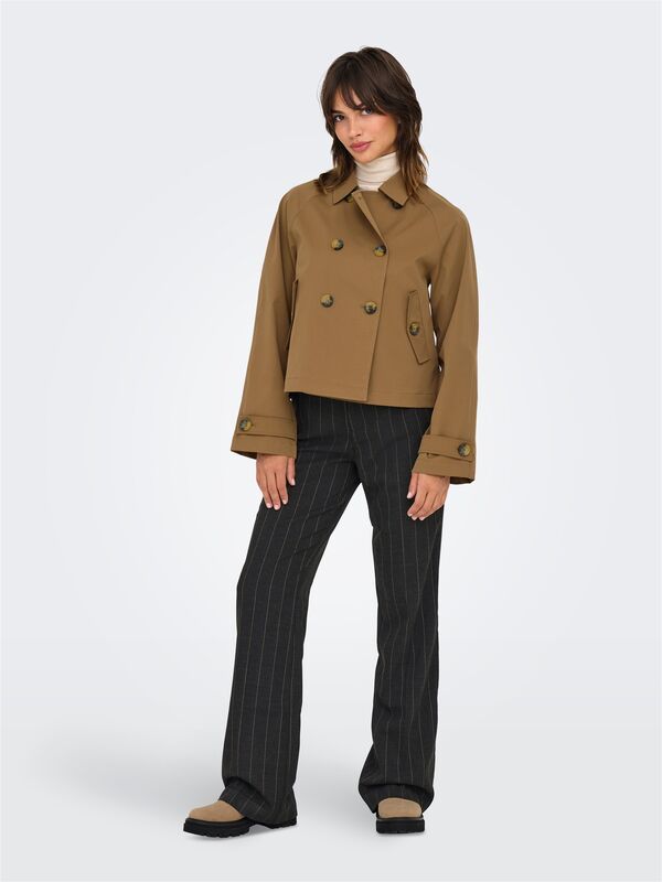 ONLAPRIL LIFE SHORT TRENCHCOAT OTW NOOS Kadın Toasted Coconut Ceket - 15274982