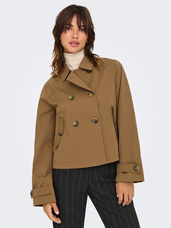 ONLAPRIL LIFE SHORT TRENCHCOAT OTW NOOS Kadın Toasted Coconut Ceket - 15274982
