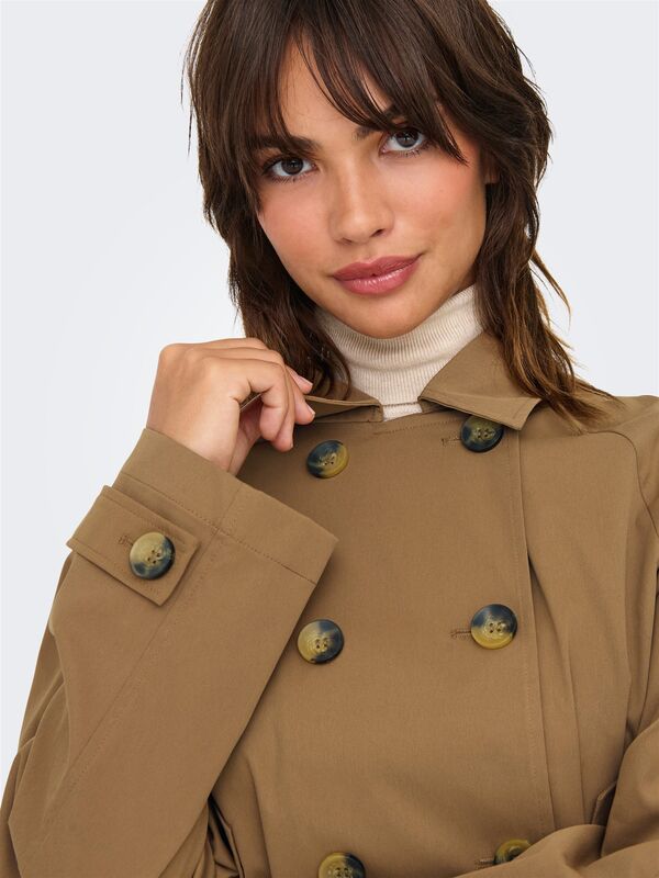 ONLAPRIL LIFE SHORT TRENCHCOAT OTW NOOS Kadın Toasted Coconut Ceket - 15274982