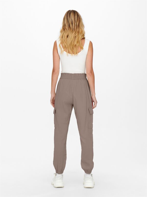 ONLARIS LIFE HW PB CARGO PANT CC WVN Kadın Kahverengi Pantolon - 15245364