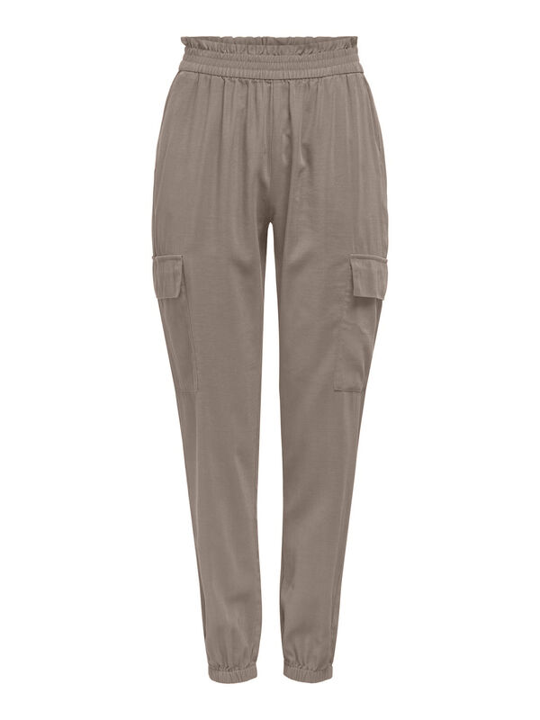 ONLARIS LIFE HW PB CARGO PANT CC WVN Kadın Kahverengi Pantolon - 15245364