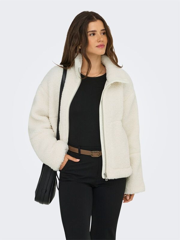 Only - ONLASPEN TEDDY JACKET OTW Kadın Beyaz Dış Giyim - 15349400