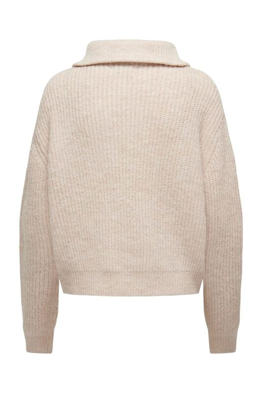 ONLBAKER L/S ZIP PULLOVER KNT NOOS Kadın Beyaz UK Gömlek - 15247008