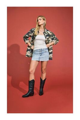 Only - ONLBARCELONA EMB UTILITY JACKET OTW Kadın Beyaz Mont - 15317024