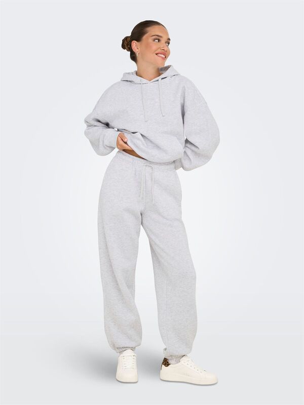 ONLBEST LIFE CUFF PANT SWT NOOS Kadın Gray Eşofman Altı - 15357504