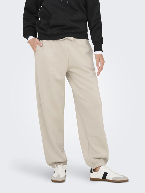 ONLBEST LIFE CUFF PANT SWT NOOS Kadın Gray Eşofman Altı - 15357504