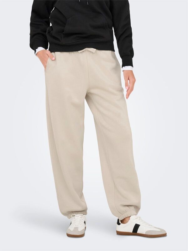 Only - ONLBEST LIFE CUFF PANT SWT NOOS Kadın Gray Eşofman Altı - 15357504