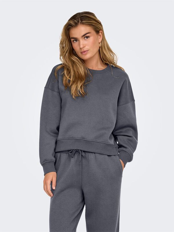 Only - ONLBEST LIFE L/S CREW NECK SWT NOOS Kadın Blue Sweatshirt - 15338727