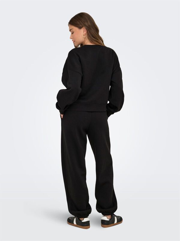 ONLBEST LIFE L/S CREW NECK SWT NOOS Kadın Black Sweatshirt - 15338727