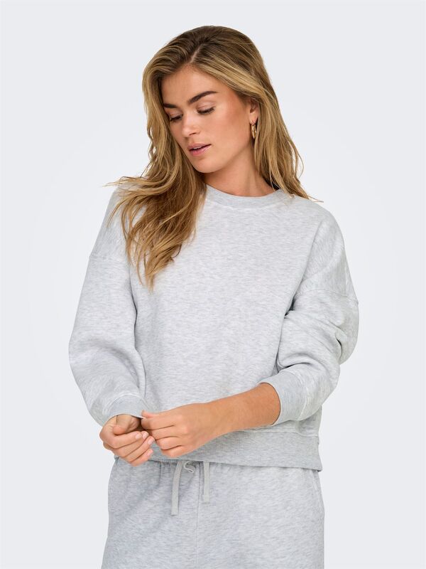 ONLBEST LIFE L/S CREW NECK SWT NOOS Kadın Gray Sweatshirt - 15338727