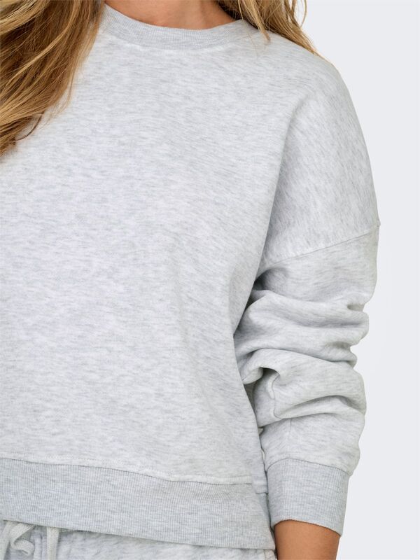 ONLBEST LIFE L/S CREW NECK SWT NOOS Kadın Gray Sweatshirt - 15338727