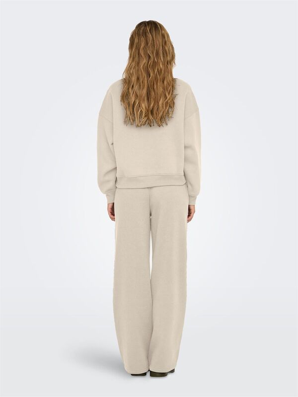 ONLBEST LIFE L/S CREW NECK SWT NOOS Kadın Gray Sweatshirt - 15338727