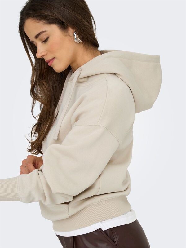 ONLBEST LIFE L/S HOOD SWT NOOS Kadın Gri Sweatshirt - 15338730