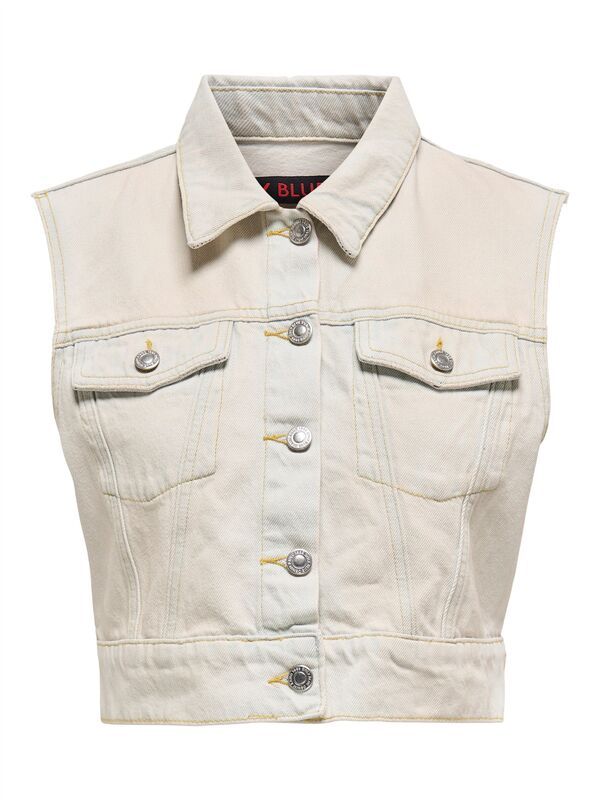 Only - ONLBEVERLY VEST TINT BLEACH DNM RED TAI Kadın Mavi Yelek - 15341352