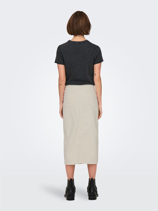 ONLBIANCA MIDI SKIRT DNM REA NOOS Kadın Bej Etek - 15319268