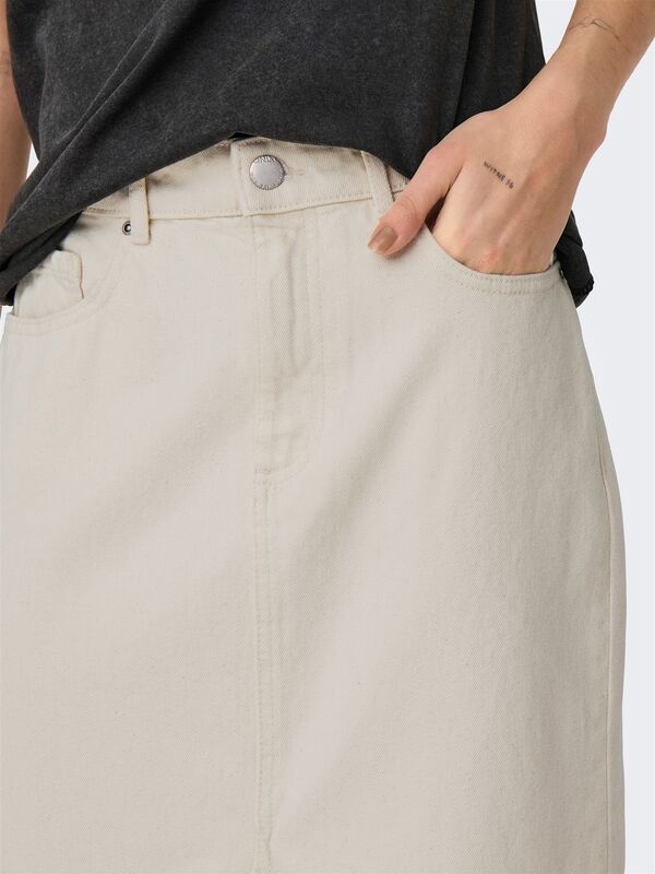 ONLBIANCA MIDI SKIRT DNM REA NOOS Kadın Bej Etek - 15319268