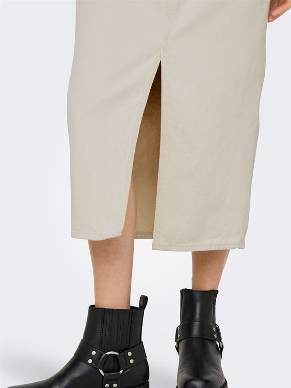ONLBIANCA MIDI SKIRT DNM REA NOOS Kadın Bej Etek - 15319268